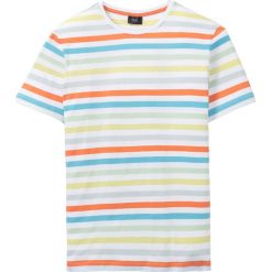 T-shirt bonprix żółty w paski. Żółte koszulki męskie bonprix, s, w paski, bez kołnierzyka. Za 42,99 zł.