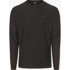 Napapijri - Sweter męski, szary. Szare swetry męskie Napapijri, xxl, z haftami, z bawełny, bez kołnierzyka, bez kaptura. Za 449,95 zł.