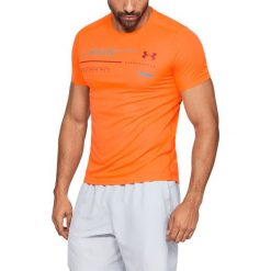 Under Armour Run Koszulka Pomarańczowy. Pomarańczowe podkoszulki męskie Under Armour, s, z nadrukiem, z poliesteru, bez kołnierzyka, z krótkim rękawem, krótkie. Za 137,95 zł.