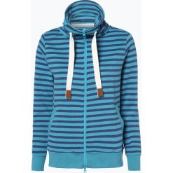 Franco Callegari - Damska bluza rozpinana, niebieski. Niebieskie bluzy damskie rozpinane marki Franco Callegari, w paski, z dresówki, bez rękawów, bez kaptura. Za 179,95 zł.