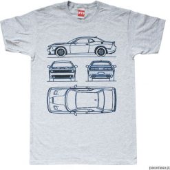 Koszulka DODGE CHALLENGER NEW GRAY tshirt. Szare koszulki męskie Pakamera, m, bez wzorów, klasyczne, z klasycznym kołnierzykiem, bez rękawów. Za 77,00 zł.
