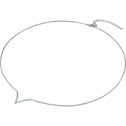 Srebrny naszyjnik z elementem ozdobnym - dł. 45 cm. Szare naszyjniki damskie Tess Diamonds, Carat 1934 & Co., srebrne. W wyprzedaży za 139,95 zł.