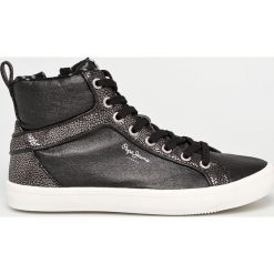 Pepe Jeans - Trampki Stark Moon. Czarne trampki i tenisówki damskie marki Pepe Jeans, z jeansu. W wyprzedaży za 199,90 zł.