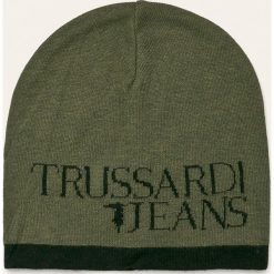 Trussardi Jeans - Czapka. Niebieskie czapki męskie Trussardi Jeans, bez wzorów, z poliesteru. W wyprzedaży za 119,90 zł.