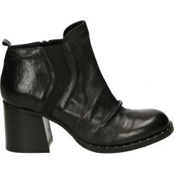 Botki - 3011 MIR NERO. Czarne botki damskie skórzane marki Venezia, na obcasie. Za 459,00 zł.
