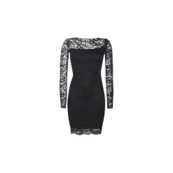 Sukienki krótkie Guess GLENNA. Czarne sukienki damskie Guess, s, z aplikacjami, bez kołnierzyka, z krótkim rękawem, krótkie, mini. Za 449,00 zł.