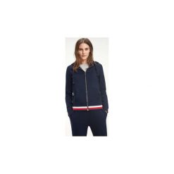 Bluzy Tommy Hilfiger WW0WW24971 HERITAGE ZIP. Niebieskie bluzy damskie TOMMY HILFIGER, xs, bez wzorów, bez rękawów, bez kaptura. Za 381,56 zł.