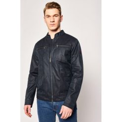 Kurtka przejściowa Guess Fashion Biker M02L45 WCQC0. Niebieskie kurtki męskie Guess, xxl, z aplikacjami, z bawełny, bez kaptura. W wyprzedaży za 549,00 zł.