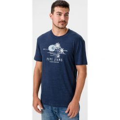 Pepe Jeans Elias Koszulka Niebieski. Niebieskie podkoszulki męskie Pepe Jeans, m, z nadrukiem, z bawełny, z krótkim rękawem. Za 231,95 zł.