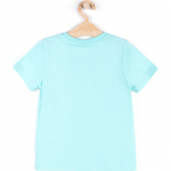 Koszulka. Niebieskie t-shirty chłopięce BASIC BOY, bez wzorów, z bawełny, z krótkim rękawem. Za 24,90 zł.
