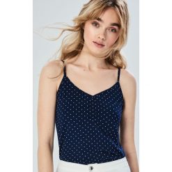 Top na ramiączkach - Granatowy. Niebieskie topy damskie marki Sinsay, s, bez wzorów, bez kołnierzyka. Za 19,99 zł.