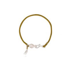 Bransoletka Satin. Fioletowe bransoletki damskie Aleksandra puchacz jewellery, z bawełny, srebrne. Za 120,00 zł.