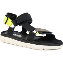 Sandały CAMPER - Oruga Sandal K100416-008 Multicolor. Czarne klapki męskie Camper, ze skóry, bez zapięcia. Za 419,00 zł.