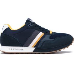 U.S. Polo Assn Julius Tenisówki Niebieski. Niebieskie trampki męskie U.S. Polo Assn., bez wzorów, ze skóry, bez zapięcia. Za 378,95 zł.