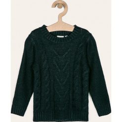 Name it - Sweter dziecięcy 92-128 cm. Niebieskie swetry chłopięce Name it, bez wzorów, z bawełny, z okrągłym kołnierzem. Za 69,90 zł.
