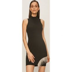 Tally Weijl - Sukienka. Czarne sukienki damskie TALLY WEIJL, s, z aplikacjami, z elastanu, z golfem, bez rękawów, mini, dopasowane. W wyprzedaży za 89,90 zł.