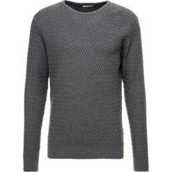 Swetry klasyczne męskie: Knowledge Cotton Apparel SMALL DIAMOND Sweter dark grey melange