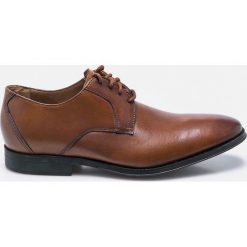 Clarks - Półbuty Gilman. Brązowe półbuty sznurowane męskie marki Clarks, ze skóry. W wyprzedaży za 229,90 zł.