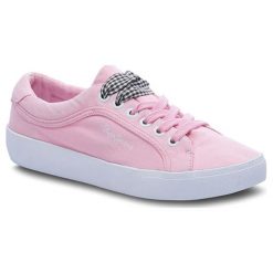 Sneakersy w kolorze jasnoróżowym. Różowe sneakersy damskie Melissa, Pepe Jeans, z materiału. W wyprzedaży za 109,95 zł.