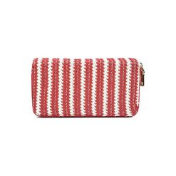 Portfele damskie: Portfel w kolorze czerwonym – (S)20 x (W)11 x (G)3 cm
