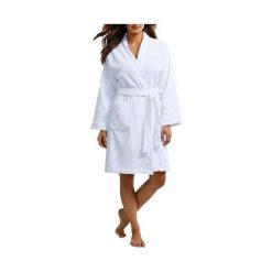 Ralph Lauren Szlafrok The Greenwich Robe WHITE, Unisex | I814414-100 | BIAŁY XS. Białe szlafroki damskie Ralph Lauren, xs, bez wzorów, bez rękawów, bez kaptura. W wyprzedaży za 519,97 zł.