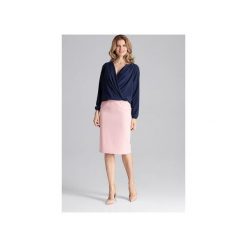 Bluzka M659 Granat. Niebieskie bluzki damskie FIGL, m, bez wzorów, eleganckie, bez kołnierzyka, bez rękawów. Za 139,00 zł.