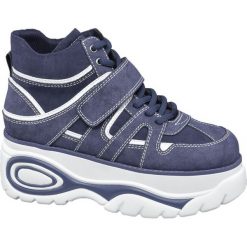 Sneakersy damskie Catwalk niebieskie. Niebieskie sneakersy damskie marki Catwalk, z materiału. Za 139,90 zł.