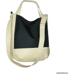 Shopper bag damskie: 5714 ankate, czarna torba na ramie, czarny worek