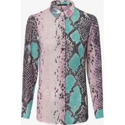 Guess Jeans - Bluzka damska, lila. Bluzki damskie Guess Jeans, s, z nadrukiem, z jeansu, bez kołnierzyka, bez rękawów. Za 359,95 zł.