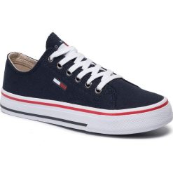 Tenisówki TOMMY JEANS - Low Cut Tommy Jeans Sneaker EN0EN00681 Midnight CKI. Niebieskie trampki i tenisówki damskie Tommy Jeans, bez wzorów, z jeansu, bez zapięcia. W wyprzedaży za 199,00 zł.