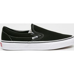 Vans - Tenisówki CLASSIC SLIP-ON. Czarne trampki męskie Vans, z aplikacjami, ze skóry, bez zapięcia. Za 279,90 zł.