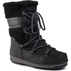 Śniegowce MOON BOOT - Monaco Wool Mid Wp 240090001 Black. Czarne kozaki damskie Moon Boot, na zimę, ze skóry ekologicznej, bez obcasa, bez zapięcia. W wyprzedaży za 519,00 zł.