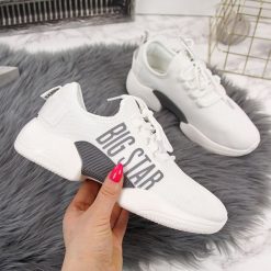 Buty sportowe damskie białe Big Star FF274282. Białe buty sportowe damskie BIG STAR, bez wzorów, sportowe. Za 159,99 zł.