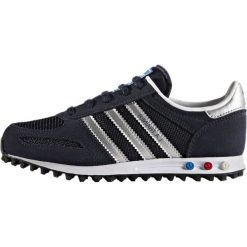 Adidas Originals LA TRAINER C Tenisówki i Trampki legink/silvmt/ftwwht. Niebieskie trampki dziewczęce adidas Originals, ze skóry. W wyprzedaży za 199,20 zł.