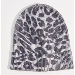 Czapka beanie z motywem zwierzęcym - Wielobarwn. Szare czapki damskie Mohito, z motywem zwierzęcym. Za 39,99 zł.