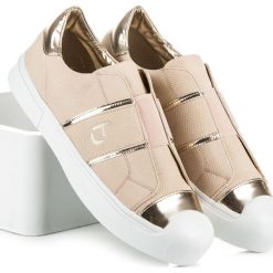 Trampki damskie slip on: Trampki snake na platformie EVANGELINE