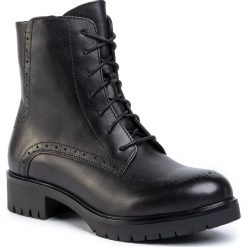 Trapery GINO ROSSI - RST-DSI548 Black. Czarne trapery damskie Gino Rossi, ze skóry, klasyczne, bez obcasa, bez zapięcia. Za 349,99 zł.