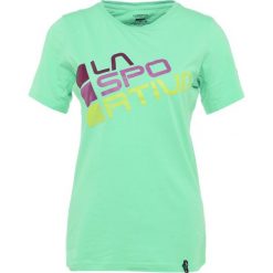 Topy sportowe damskie: La Sportiva SQUARE Tshirt z nadrukiem jade green