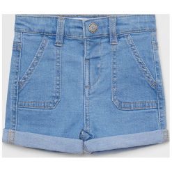 Mango Kids - Szorty dziecięce Hoku 80-104 cm. Spodenki chłopięce Mango Kids, bez wzorów, z elastanu, casualowe. Za 59,90 zł.