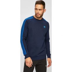 Adidas Originals - Bluza. Niebieskie bluzy męskie adidas Originals, s, bez wzorów, z elastanu, z okrągłym kołnierzem, bez rękawów, bez kaptura. Za 199,90 zł.