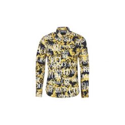 Koszule z długim rękawem Versace Jeans UUP201 slim PRINT. Czarne koszule męskie Versace Jeans, m, bez wzorów, z jeansu, bez kołnierzyka, z długim rękawem. Za 1099,00 zł.
