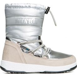 Buty MOON BOOT JR GIRL SOFT WP Srebrny. Szare śniegowce dziewczęce marki Moon Boot, przed kolano. Za 273,00 zł.