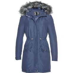Kurtka parka z ćwiekami bonprix indygo. Niebieskie kurtki damskie bonprix, bez wzorów, bez kaptura. Za 199,99 zł.