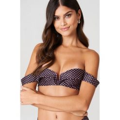 Stroje dwuczęściowe damskie: J&K Swim X NA-KD Góra bikini bandeau Folded – Pink,Blue,Multicolor