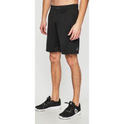 Reebok - Szorty. Czarne spodenki sportowe męskie Reebok, s, bez wzorów, z poliesteru, sportowe. W wyprzedaży za 119,90 zł.