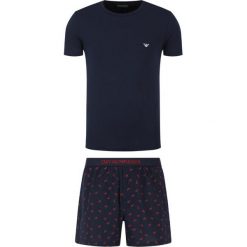 Piżama Emporio Armani Underwear 111339 0P576 34135. Niebieskie piżamy męskie Emporio Armani Underwear, xl, bez wzorów, z bawełny, bez rękawów. Za 399,00 zł.