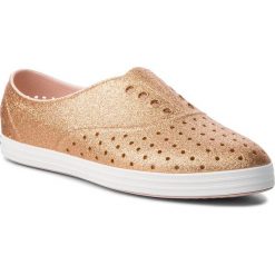 Tenisówki NATIVE - Jericho Bling 11300412-7106 Rose Gold Bling/Shell White. Żółte półbuty damskie marki Native, bez wzorów, z gumy, bez zapięcia. W wyprzedaży za 169,00 zł.
