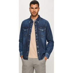 Calvin Klein Jeans - Koszula jeansowa. Niebieskie koszule męskie Calvin Klein Jeans, s, bez wzorów, z bawełny, klasyczne, z klasycznym kołnierzykiem, z długim rękawem. Za 359,90 zł.