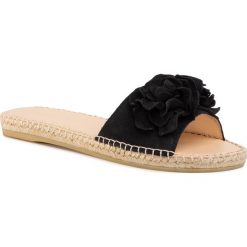Espadryle EVA LONGORIA - EL-07-01-000048 801. Czarne espadryle damskie Eva Longoria, bez wzorów, ze skóry, bez obcasa. W wyprzedaży za 259,00 zł.