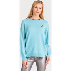 KASZMIROWY SWETER PINKO. Zielone swetry damskie Pinko, xs, z nadrukiem, z kaszmiru, bez rękawów, bez kaptura. Za 689,40 zł.
